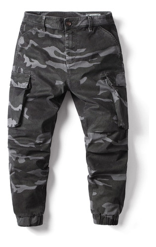 Pantalón Camo Cargo Para Hombre  Chándal Casual  Camufla [u]