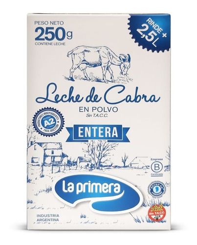 Leche De Cabra Polvo Sin Tacc La Primera 250g Rinde 2.5l X3