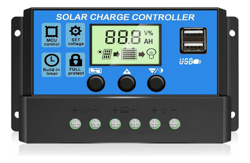 Yjss-30a Controlador De Carga Solar Dual Usb Pwm