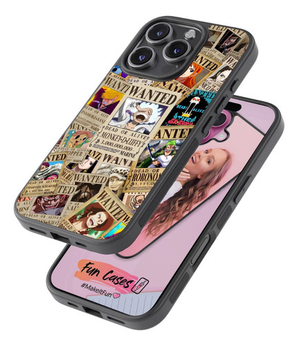 Funda One Piece Monkey D Luffy Zoro Nami Sanji Robin Chopper Negro Samsung Galaxy S23 Plus