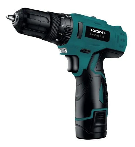 comprar Taladro Inalámbrico Con Percutor Xion Xi-tool19 Js Ltda Color Negro y turquesa