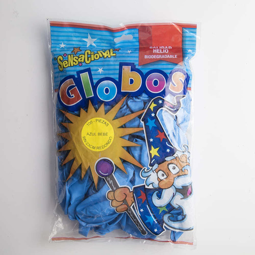 Globos Estandar 100 Piezas No 9/10 Azul Baby Selanusa