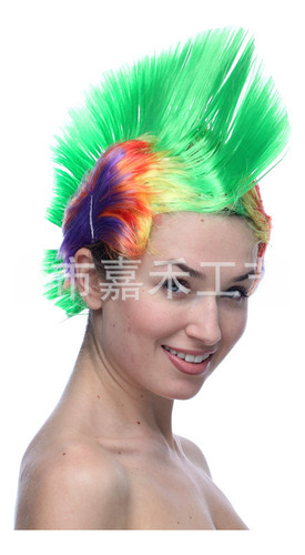 Rainbow Red - Free Size - Chicken Crest Wig Party Accessory