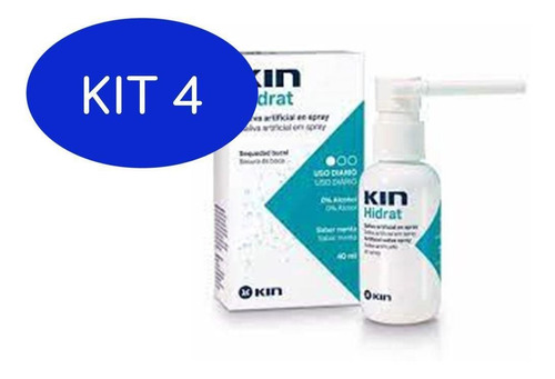 Kit 4 Kin Hidrat Spray Saliva Artificial 40ml