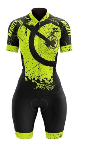 Conjunto Ciclismo Mujer Beauty Ride Tricota Calza Acolchado