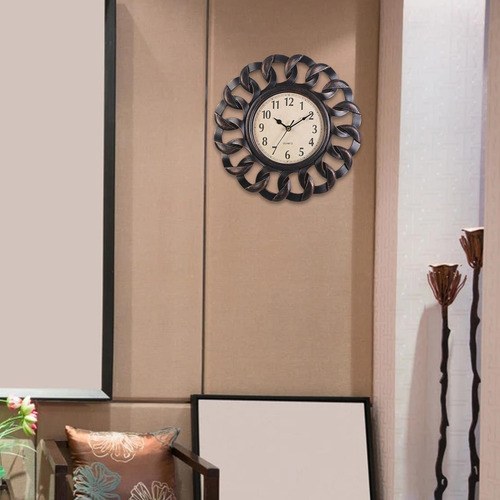 Reloj De Pared Retro, Creativo, Con Pilas, Silencioso, Negro