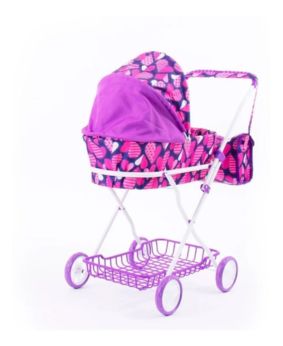Imagen 3 de 7 de Juguete Coche Cuna De Muñecas Rainbow Rosa Toys 9325