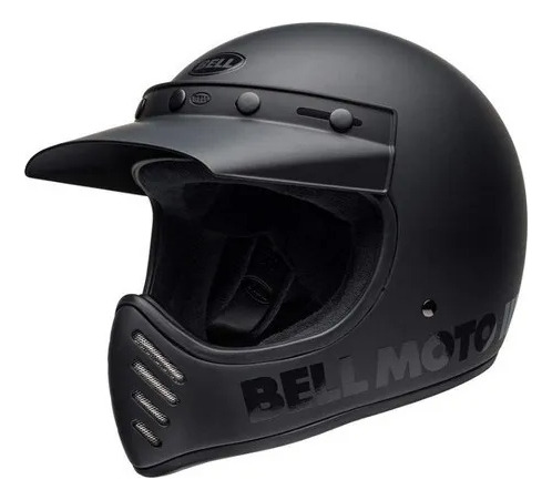 Casco Bell Moto 3 Classic Retro Visera Moto Original Negro Vintage L
