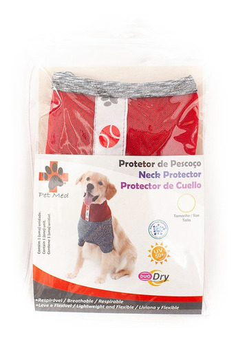 Roupa Protetora De Pescoço P/ Cachorro Pet Med Duo Dry N7
