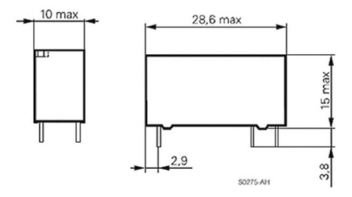 Rele Miniatura Schrack V23061-a1004-a302-x114 9 Vcd 2pzas