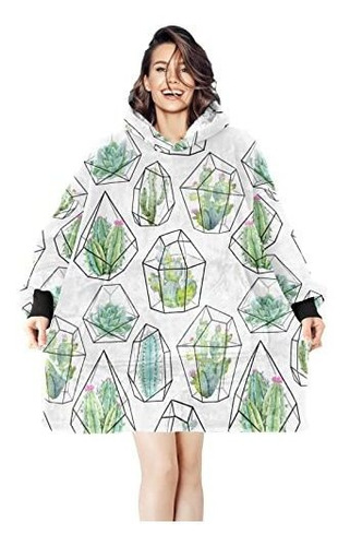 Bata Dormir - Linda Sudadera De Mantas Usable De Cactus De D