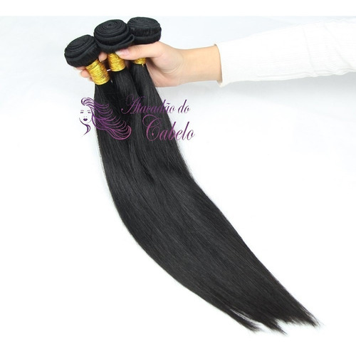 Cabelo Humano Liso Virgem Tela Castanho 50cm 1kg Promoção