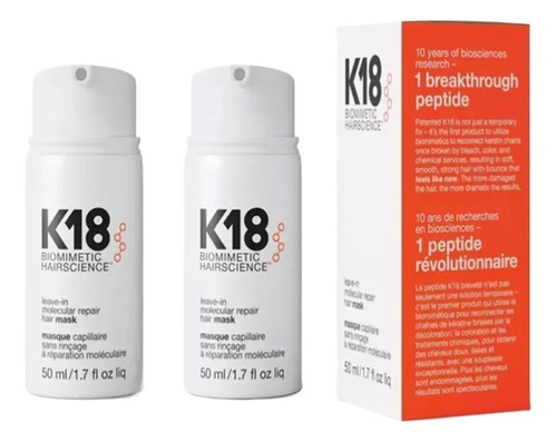 Mascarilla Reparadora Sin Enjuague K18, 50 Ml, Hidratación D