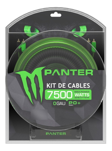 Kit De Cables 0ga | 7500watts | Panter P0+ 