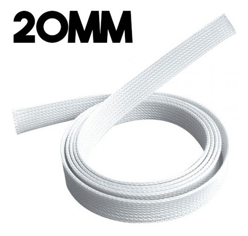 Imagen 1 de 3 de Nylon Blanco Malla Cubre Cables 20mm X1mt Impresora 3d Prusa