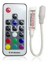Comprar Control Rf Rgb  Mini Dimmer Rgb 6a 12v Con Botones Efectos 