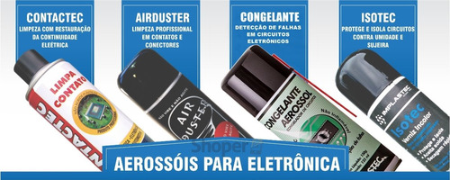 Kit Spray Congelante + Ar Comprimido + Verniz + Limpa Contat