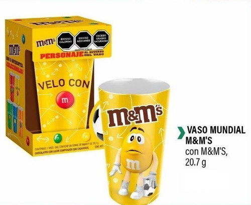 Chocolates  M&m´s Con Vaso Mundial Amarillo De Colección