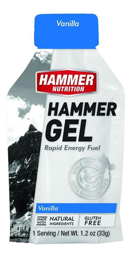 Hammer Gel 33g Energético Con O Sin Cafeína Sabor Vanilla