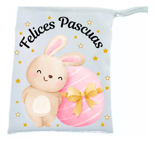 Bolsita Souvenirs Pascuas, Pack Por 10, 15cm X 20cm. Blanco Souvenirs