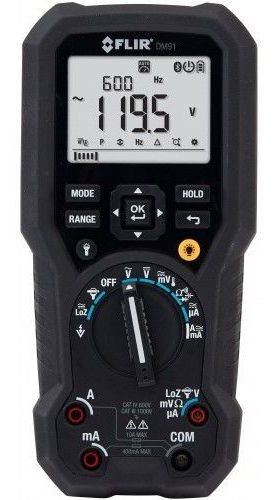 Multímetro de registro de datos Bluetooth Digital Trms Dm-91 de Flir