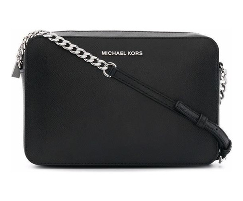 Bolsa Transversal Jet Set De Couro Preta - Michael Kors