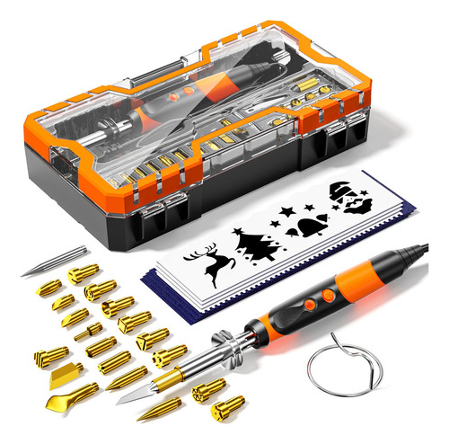 Kit De Pirograbado Profesional Con Accesorios Para Grabado E