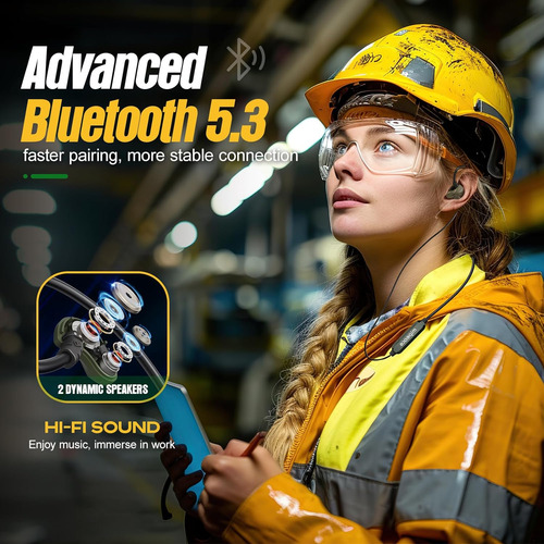 Mipeace Bluetooth Hearing Protection Headphones, 25db Noi...