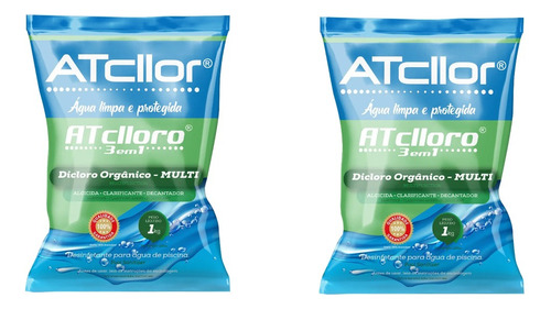 Atcllor Limper 2kg Multi Ação 3 Em 1 Cloro Para Piscinas