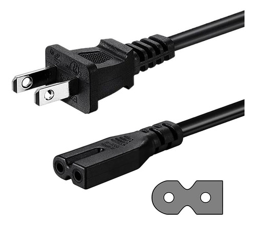 Cable De Alimentación De Ca De 2 Puntas Compatible Tv ...