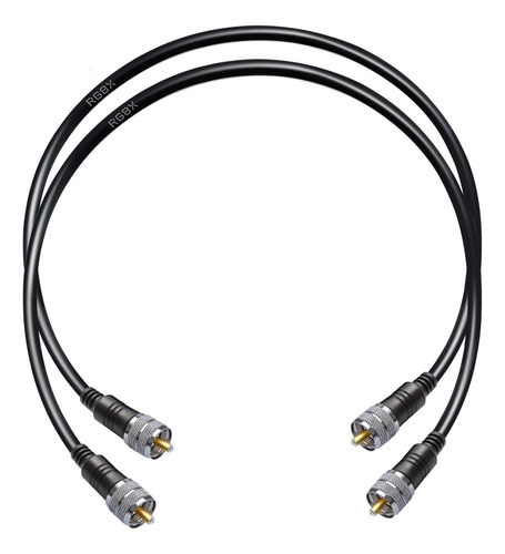 Rg8x Uhf Cb Cable Coaxial De Antena 50 Ohmios Pl259 So239 Pu