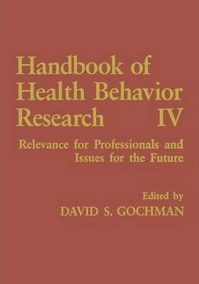 Libro Handbook Of Health Behavior Research Iv - David S. ...