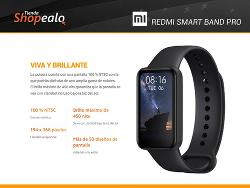 Imagen 3 de 10 de Smartwatch Reloj Xiaomi Redmi Smart Band Pro + Cuotas