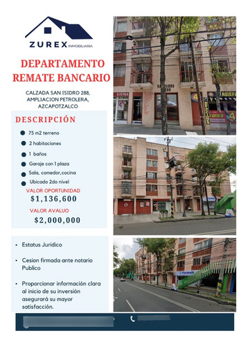 Departamento En Venta Azcapotzalco !!!!