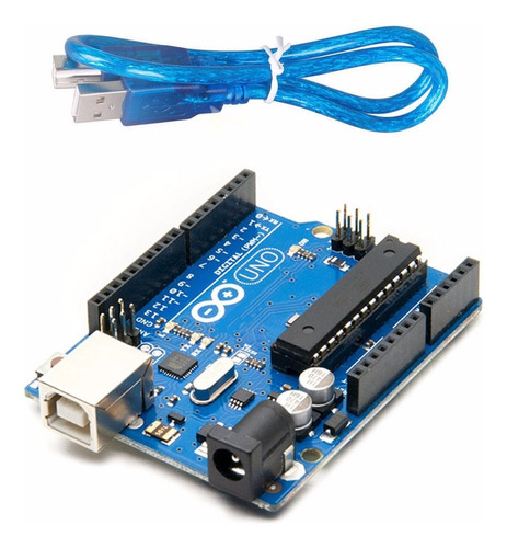 Arduino Uno R3 Compatible + Cable Usb Chip Desmontable Atmel