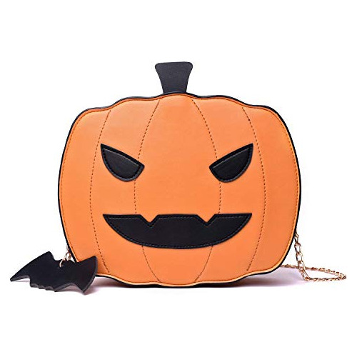 ¡kuang! Mujer Pumpkin Purse Novelty Bat Devil Tote Bolso De