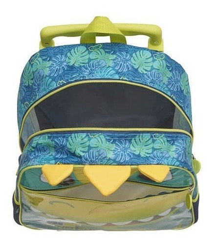 Imagem 3 de 7 de Kit Mochila Infantil Rodinhas Dinossauro Fun Rex Pacific G