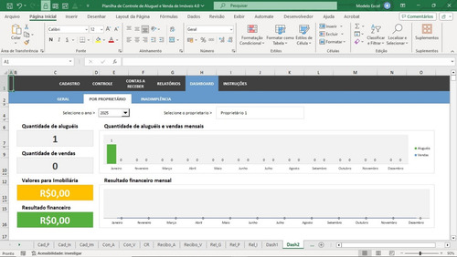 Planilha De Controle De Aluguel E Venda De Imóveis 4.0