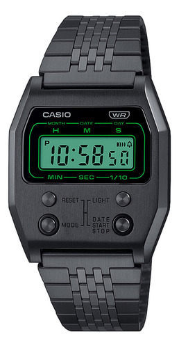 Reloj Unisex Casio A1100b-1df Core Mens Color de la correa Negro Color del bisel Negro Color del fondo Negro