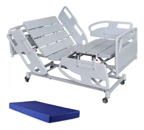 Cama Hospitalar Elétrica 8 Movimentos Motorizada Com Regulagem De Altura Com Colchão D33