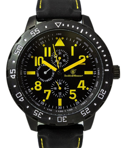 Reloj Calibrador Smith & Wesson Para Hombre, 5 Atm Amarillo,