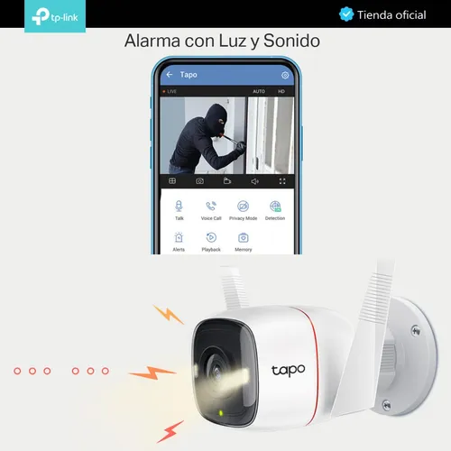 Cámara Ip Wifi Exterior Tp-link Tapo C320ws + Micro Sd 256gb
