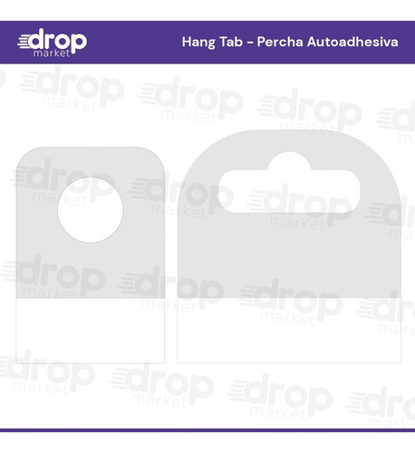 Imagen 4 de 9 de Hang Tab Gancho Adhesivo Perchita - 4x4 Cm. Pack 300 U.