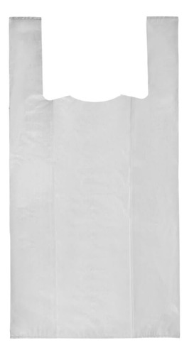 Bolsa Camiseta Polietileno Reforzada Blanca 50x60 X 10 Pack