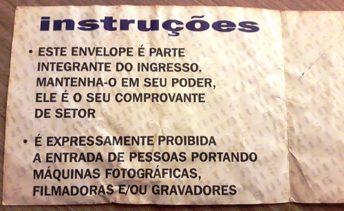 Ingresso Hollywood Rock - Rolling Stones 1995