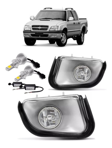 Farol De Milha + Lampada Super Led 2d Chevrolet S10 2011