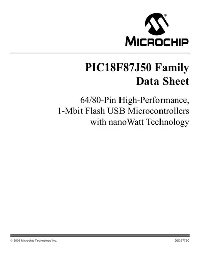 Pic 18f67j50 Mcu 8bit 128kb Flash 64tqfp