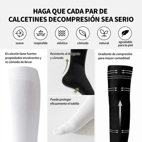 12par Medias Calcetines De Compresión Mujer Y Hombre Varices
