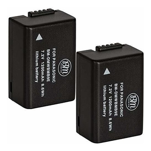 2 Paquete De Baterías Dmw-bmb9 Para Panasonic Lumix Dc-fz80,