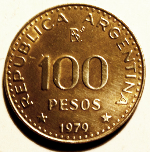 Moneda Antigua Argentina $100 Ley18188 (1979) Grl San Martín (Usado)